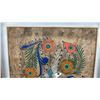 Image 3 : Framed Mexican Folk Art Painting with Birds and Rabbit, Gold Frame, 31 × 23”