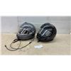 Image 1 : Two BRP Vision 180 DOT Certified L Helmets and One Modular Technology Revolution DOT Helmet, Size