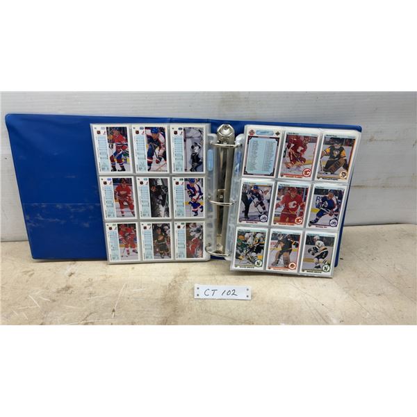 Binder of Vintage Upper Deck NHL Hockey Trading Cards, Circa 1990-1993
