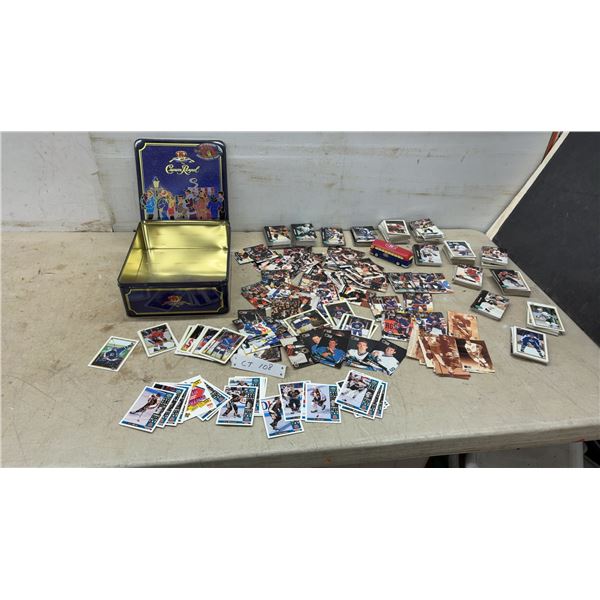 Vintage 1990s NHL Hockey Cards Including 1993 McDonald's All-Star and Crown Royal Tin