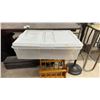 Image 5 : Assorted Plastic Storage Totes and Blue Recycling Bin, Including Gracious Living 34.8 Gallon