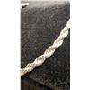 Image 2 : 925S 3.0mm Twisted Rope Bracelet with White Gold Overlay, 8 1/2” Long