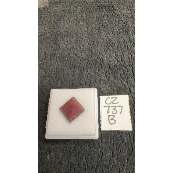 17.6 Ct Natural Untreated Ruby, Princess Cut, 14.4mm x 14.4mm