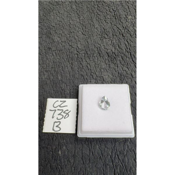 2.1 Carat Natural Untreated Aquamarine Pear Cut Gemstone 7.7mm x 10.5mm