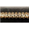 Image 2 : 18K Gold Plated 5.0mm Emerald Cut Simulated Diamond Tennis Necklace, 17” Long