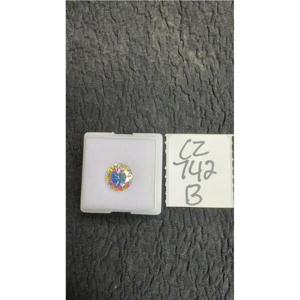 3.0 Carat Aurora Moissanite Lab Diamond, Round Brilliant Cut, VVS1, with GRA Report