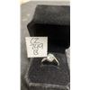 Image 1 : 925S 0.8 Ct Simulated Diamond Side Heart Twist Resizeable Ring, 925S with White Gold Overlay
