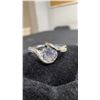 Image 2 : 925S 0.8 Ct Simulated Diamond Side Heart Twist Resizeable Ring, 925S with White Gold Overlay