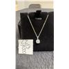 Image 1 : 925S 0.6ct Simulated Diamond Solitaire Necklace, 16”-18” Long, 925S with White Gold Overlay