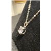 Image 3 : 925S 0.6ct Simulated Diamond Solitaire Necklace, 16”-18” Long, 925S with White Gold Overlay