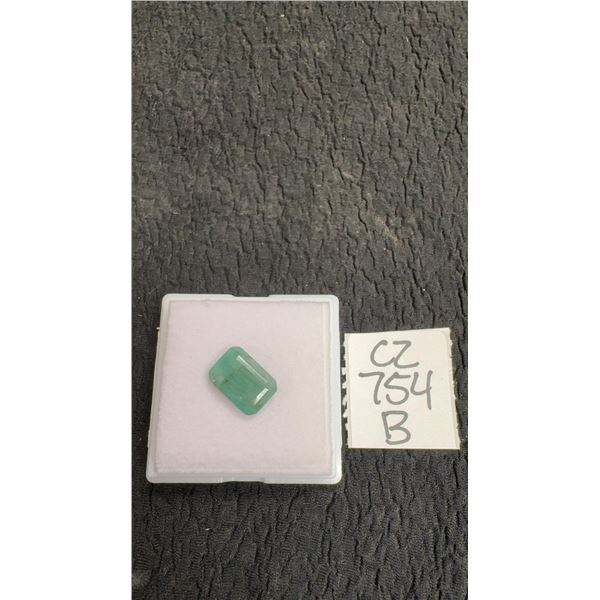 6.0 Carat Natural Untreated Emerald-Cut Emerald Gemstone, 9.1mm x 13.0mm