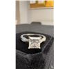 Image 2 : 925S 2.0ct Princess Cut Moissanite Lab Diamond Twist Ring, Size 7, D, VVS1, With GRA Report