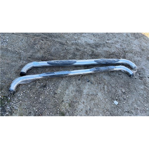 Pair of Chrome Running Boards for Quad Cab 1/2 Ton Pickup, 74” Length