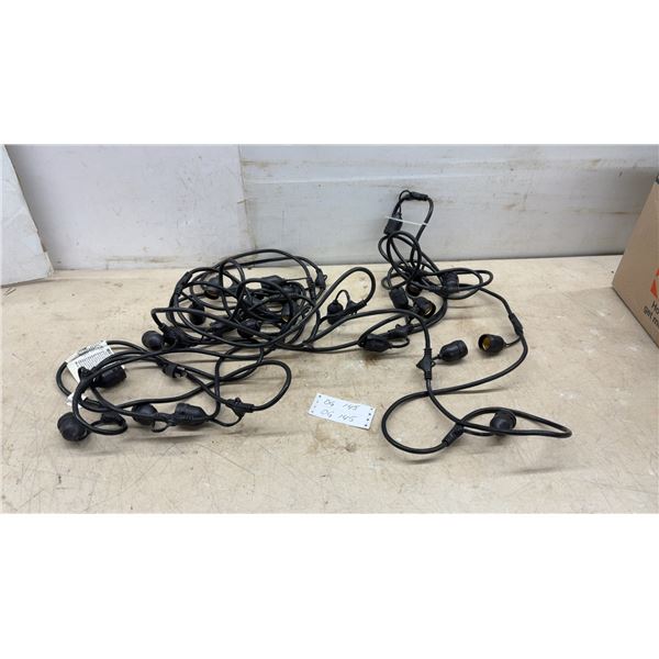 Outdoor Patio String Lights with Weather-Resistant E26/E27 Medium Base Sockets