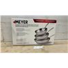 Image 1 : Meyer Accolade 3-Piece 18/10 Stainless Steel Fry Pan Set, 20, 24, and 28 cm