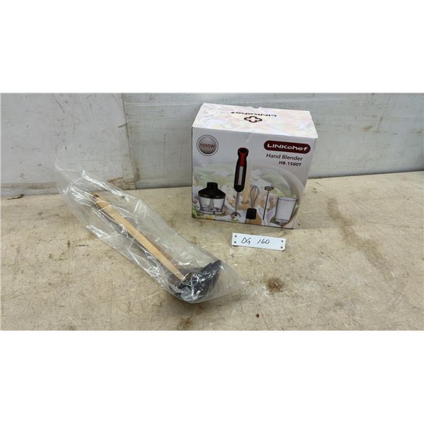 LINKchef HB-1580T 1000W Hand Blender with Chopper, Whisk, Frother, Beaker and Coconut Ladles