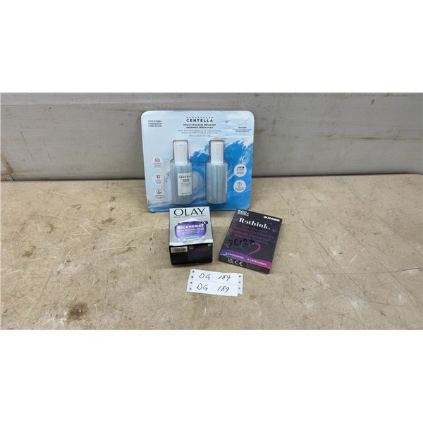 SKIN1004 Centella Blue Serum Set, Olay Regenerist Night Cream 50mL and Quokka Rethink Cards