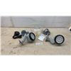Image 1 : Pair of Gray Adjustable LED Marine Spot Lights. Light Fixture with Glass Globe