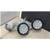 Image 2 : Pair of Gray Adjustable LED Marine Spot Lights. Light Fixture with Glass Globe