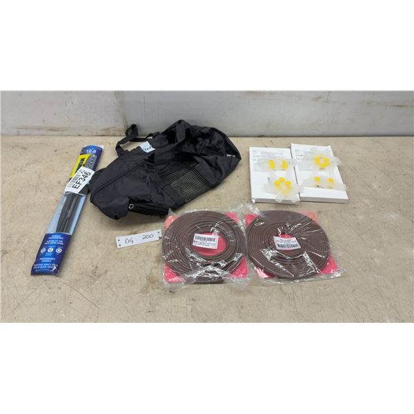 Everview 16-B Rear Wiper Blade, 2 Rolls Brown Weather Stripping, 2 Pairs Ice Grips