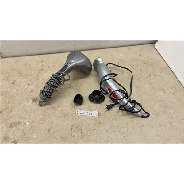 Homedics PA-1 Percussion and Dr. Scholl's Handheld Massagers with Interchangeable Heads