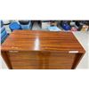 Image 6 : Vintage Mid-Century Modern Teak Secretary Desk with Drop-Down Writing Surface and 3 Drawers, 50 ×
