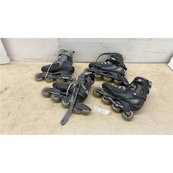Two Pairs Rollerblades, Size 8
