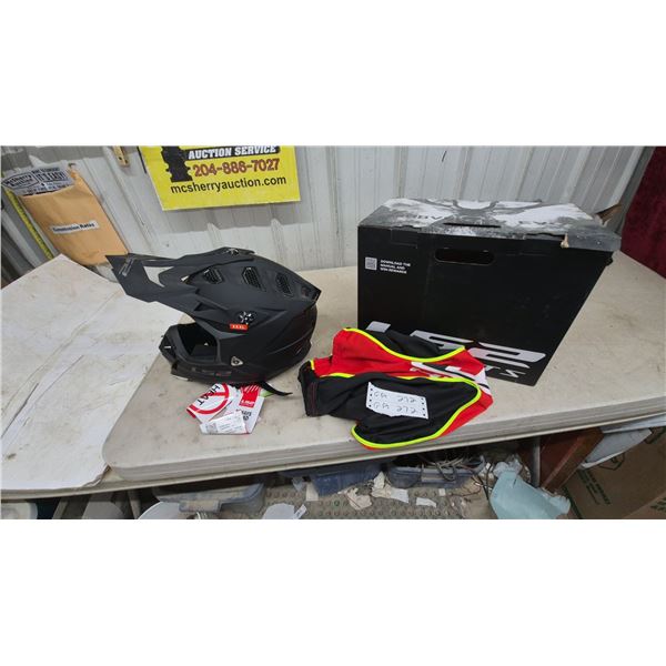 New LS2 MX701 Subverter EVO Matte Black Motocross Helmet Size XXXL with Box and Gloves