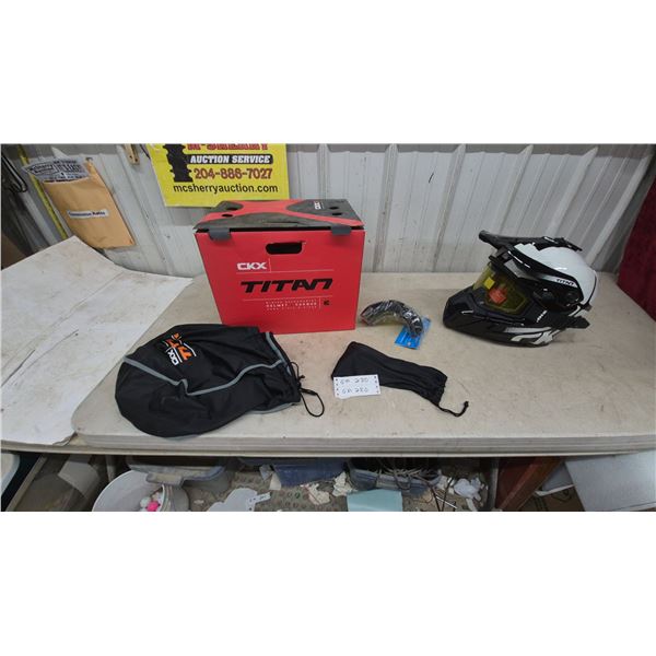 New CKX Titan Winter Backcountry Modular Helmet with 210° Goggles, Bag, and More. Size XXL