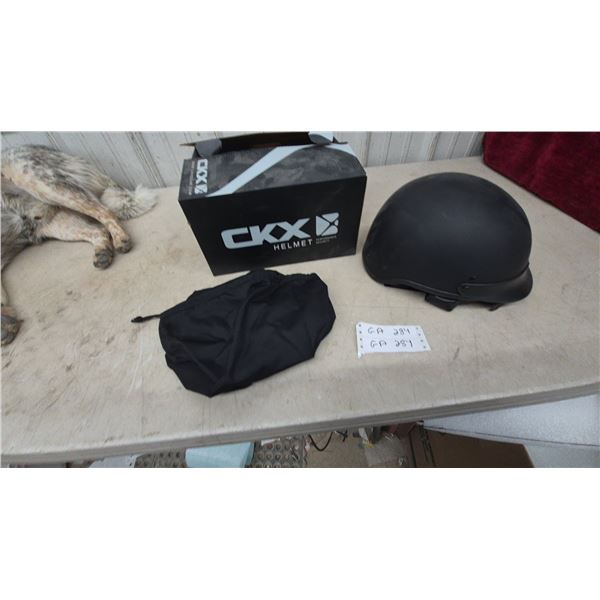 New CKX Bullet Half-Shell Motorcycle Helmet, Extra Large, Black, with Box and Bag