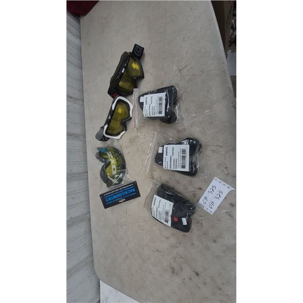 Kimpex Cheek Pads #599053 and Optic 210 Backcountry Snowmobile Goggles, 3 of Each