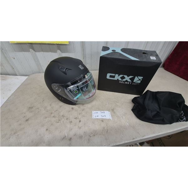 CKX Classic Open-Face Helmet, Matte Black, Size Extra Large with Clear Visor
