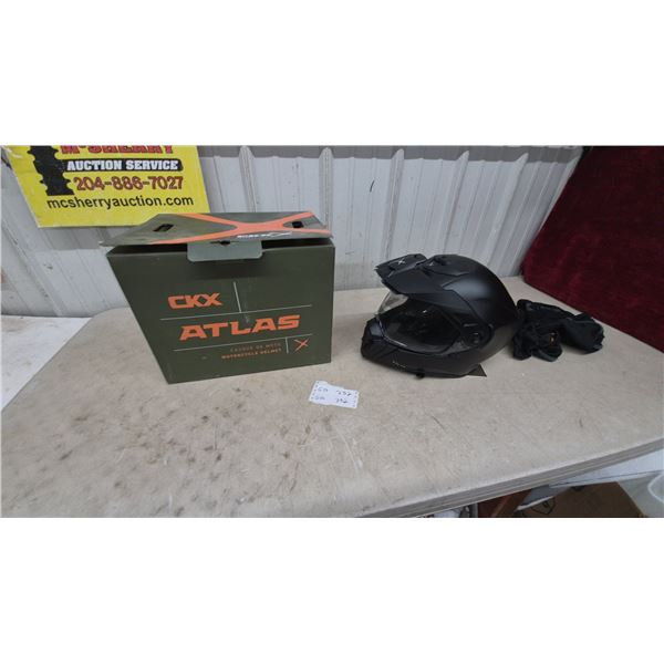 New CKX Atlas Matte Black Modular Motorcycle Helmet with Box. Size XL