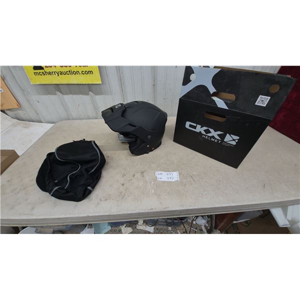 New CKX Titan Modular Adventure Helmet in Matte Black with Box and Carrying Bag. Size XL
