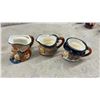 Image 3 : 10 Vintage Ceramic Toby Character Mugs, Japan, Occupied Japan and Hand Painted