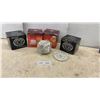 Image 1 : New Diamond Lead Crystal Coasters/Ashtrays and Silverplate Crystal Coaster Sets with Stands