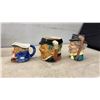 Image 7 : Nine Ceramic Character Toby Mugs, Various Figures and Sizes