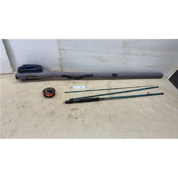 New Martin Classic Fly Tackle 8' 7/8 Weight 3-Piece Fly Rod and Reel with BW Sports Case