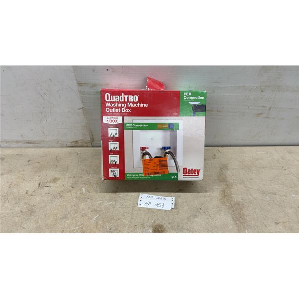 New Oatey QuadTRO SL505 Washing Machine Outlet Box with PEX Crimp Connection
