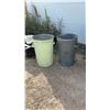 Image 3 : Three Galvanized Garbage Cans and 1 Lid