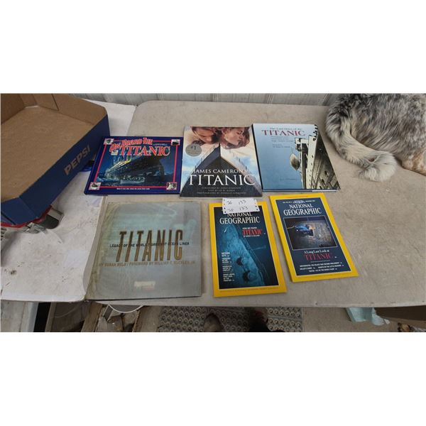 Titanic Books and National Geographic Magazines Including James Cameron's Titanic
