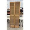 Image 4 : Two Pairs Louvered Wooden Bi-Fold Closet Doors, 78 × 29 3/4” and 78 × 17 1/2”