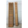 Image 5 : Two Pairs Louvered Wooden Bi-Fold Closet Doors, 78 × 29 3/4” and 78 × 17 1/2”