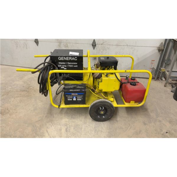 Generac Welder Generator, Electric Start, 225 Amp/7000 Watt, with Cables