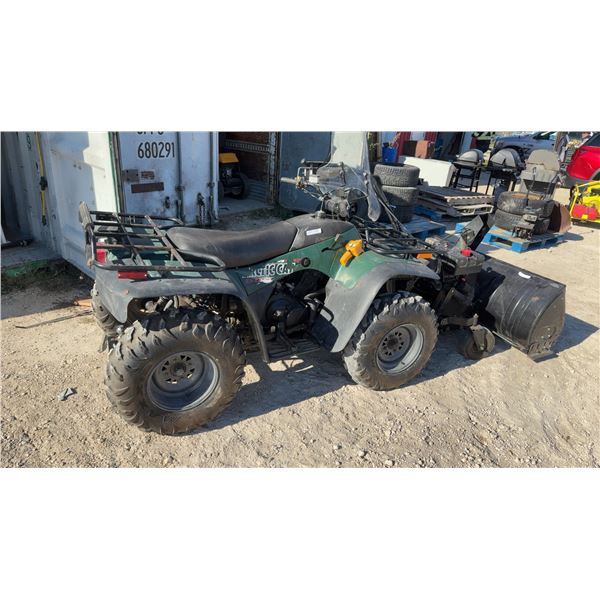 Arctic Cat 500 4x4 Quad with Winch and Yetman's 4 Ft Snow Blower Attachment, 3,619 Miles