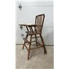 Image 1 : Antique Wooden Spindle High Chair with Pull-Off Tray