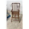 Image 4 : Antique Wooden Spindle High Chair with Pull-Off Tray