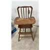 Image 5 : Antique Wooden Spindle High Chair with Pull-Off Tray