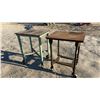 Image 1 : 2 Heavy Duty Rolling Work Tables, 1 with 3” Vise