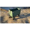 Image 1 : Metal with Wood Sides Garden Wagon with extra Wheel 20 × 37 × 32”